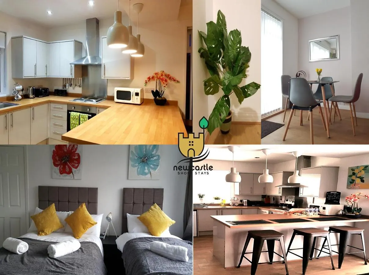 Goswick House - Entire 4Bed House Serviced Accommodation Newcastle Free Wifi & Free 2 Off Street Parking Spaces Uk